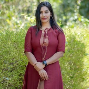 Faux Georgette Aline Jacket And Two Tone Aline Inner