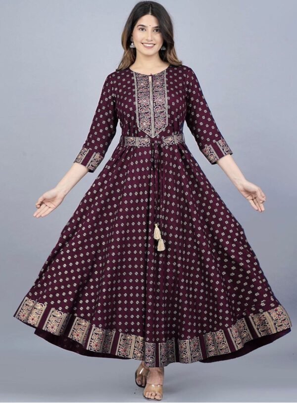 Super Hit  Reyon Beautiful Gown. - Image 5