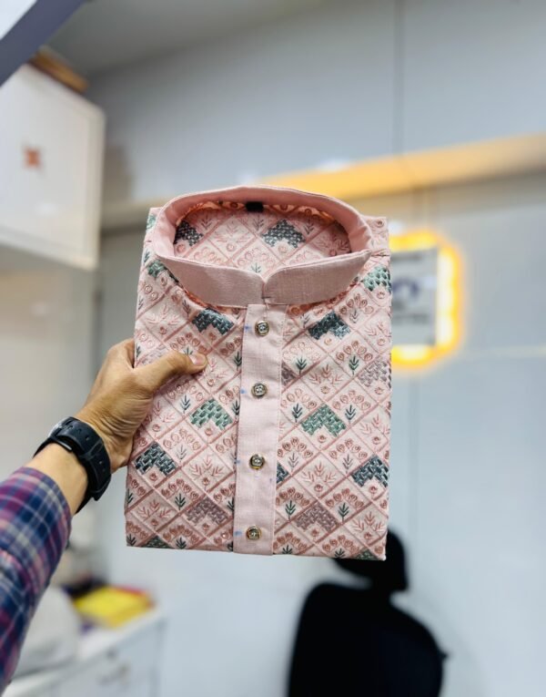 PRESENT'S EMBROIDERY DESIGNER WORK KURTA  FOR MEN'S - Image 5