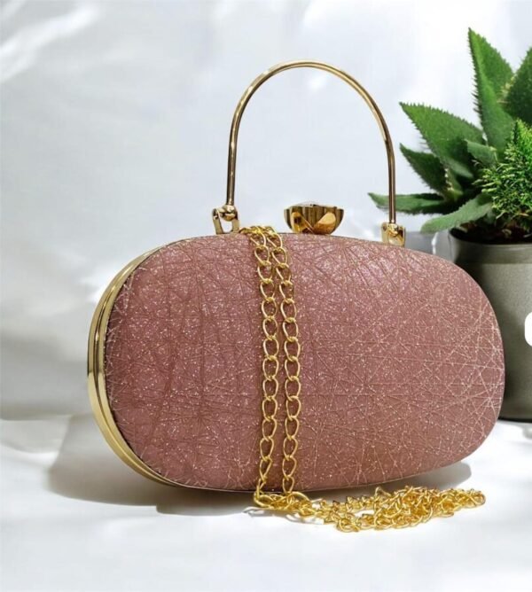 Lady Hand Clutch with Long Chain - Image 3