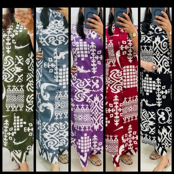 Premium Floral Fine Cotton Kurti Pant Set