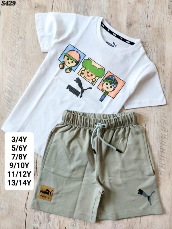 PREMIUM QUALITY KIDS  BOYS  HALF SLEEVE  T-SHIRTS &  SHORTS SET - Image 3