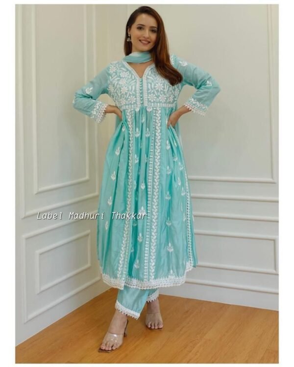Premium Reyon cotton Top with Beautiful Chikankari - Image 3