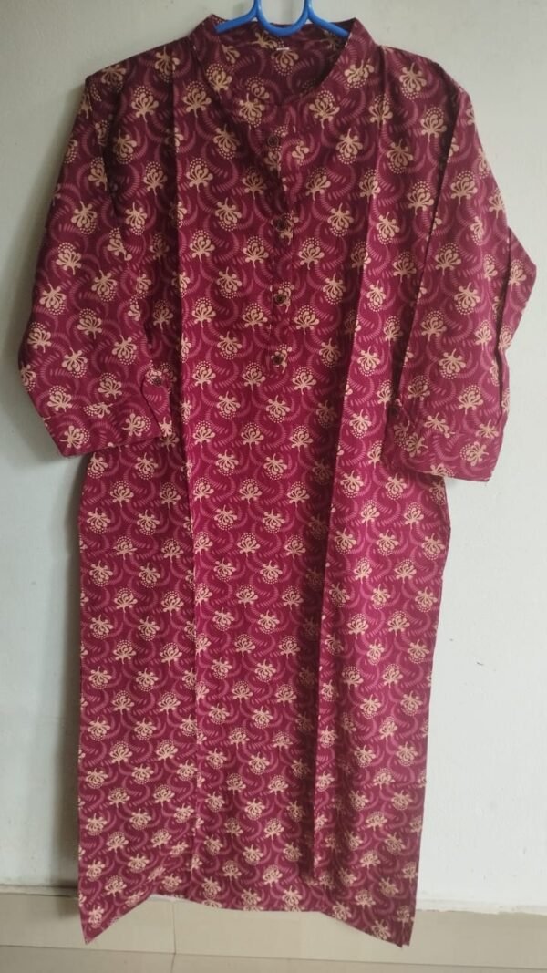 Flower Design Soft Cotton Kurthi - Image 5