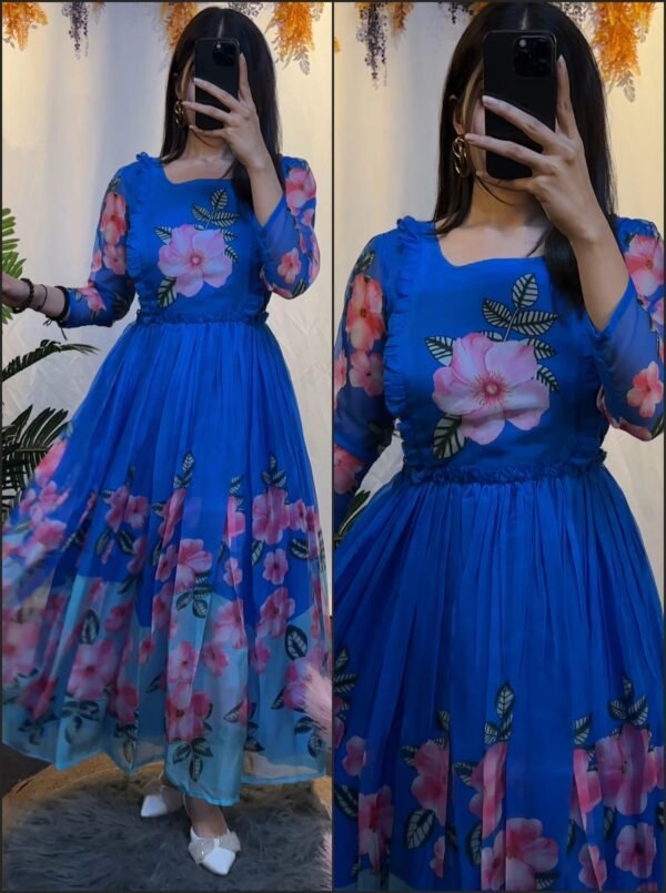 Designer Printed Midi Dress. A Beautiful Blend Of elegance and Charm For This Party’s and festival - Image 5