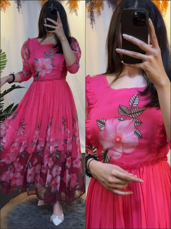 Designer Printed Midi Dress. A Beautiful Blend Of elegance and Charm For This Party’s and festival