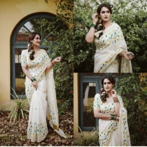 Kannikonna-2 Embroidery Cotton saree