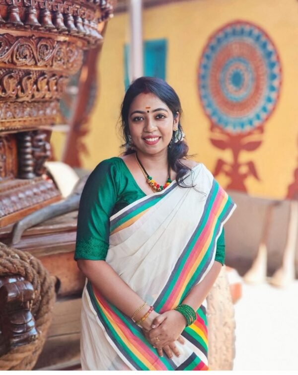 Vishu Offer!! 5 Colour kattikara set mundu - Image 2
