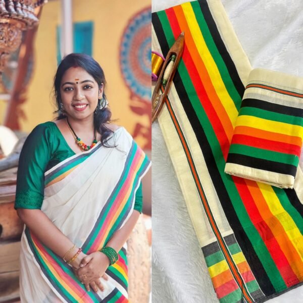 Vishu Offer!! 5 Colour kattikara set mundu