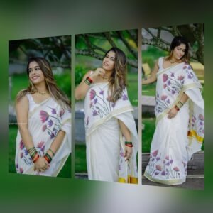 Lotus Cotton Saree