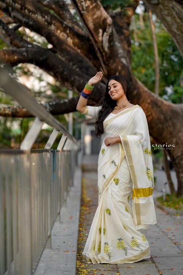 Kannikonna Cotton saree - Image 2