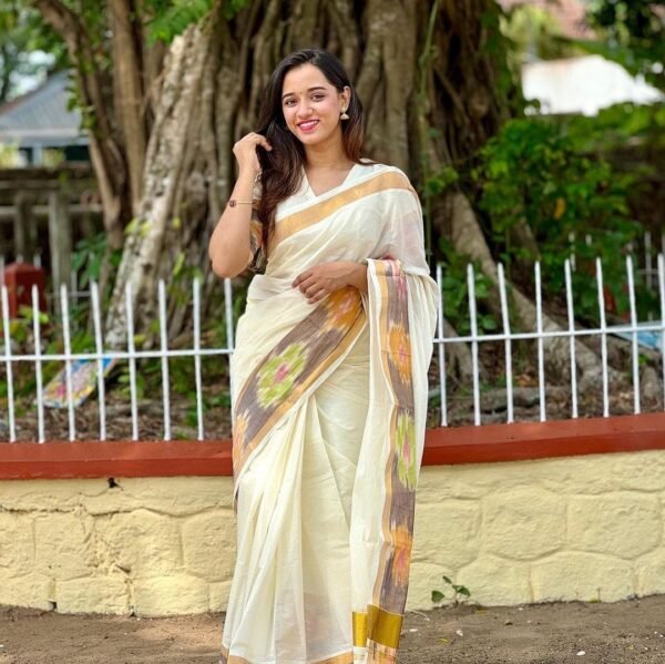 Pochampally Border Kerala Saree - Image 2