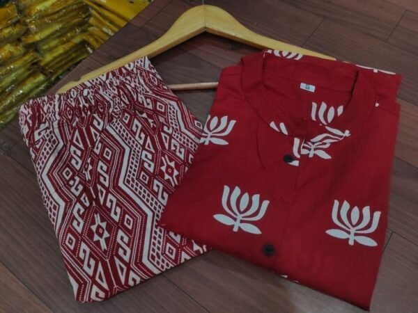 Premium Fine Cotton Kurti Pant Set