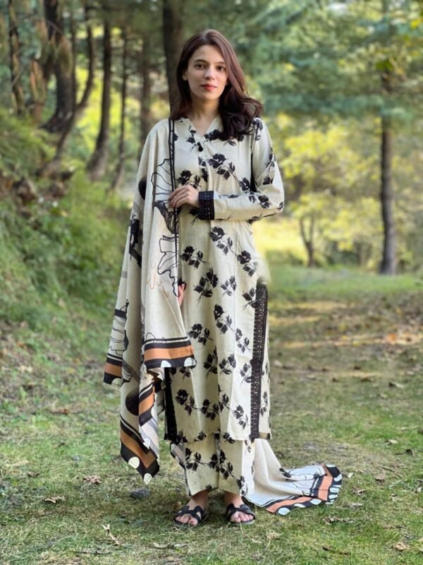 Pure fine Cotton fabric   Kurti with Pant with cotton with fund and less work and with mulmul 100-100 Dupatta - Image 4