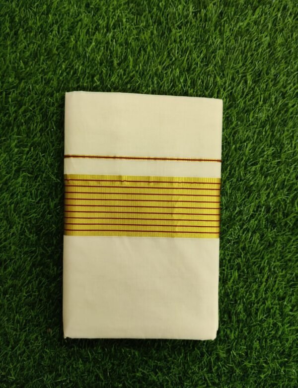 Cotton kasavu saree - Image 2