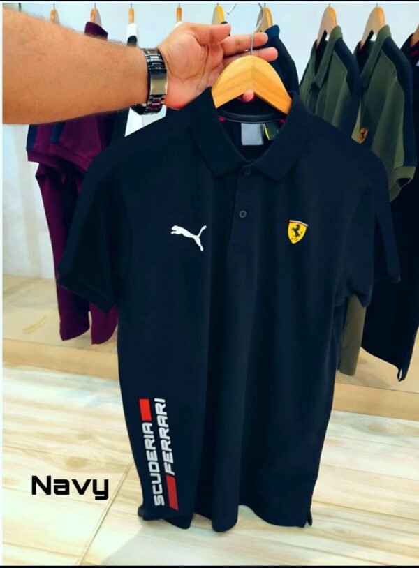Very Premium Quality Cotton Collar T-shirt*
*Brands - PUMA FERRARI* - Image 3