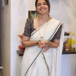 Anu Shree inspired temple set mundu 2.80 Premium quality