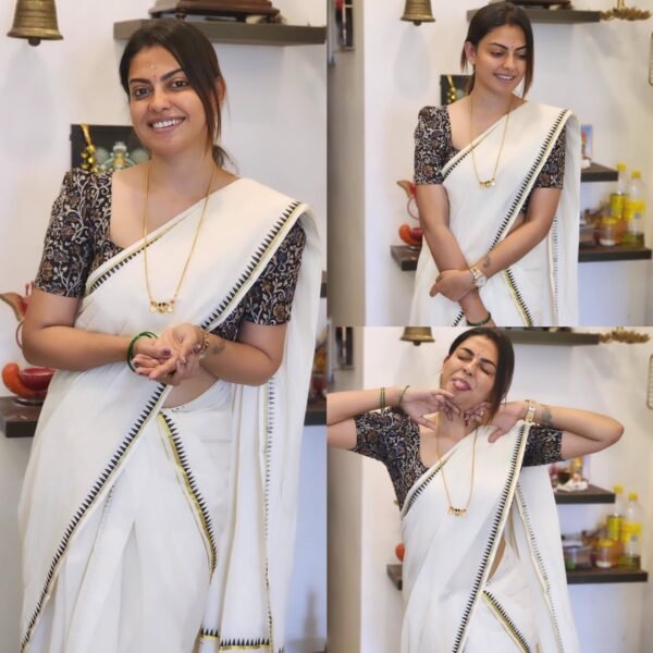Anu Shree inspired temple set mundu 2.80 Premium quality - Image 3