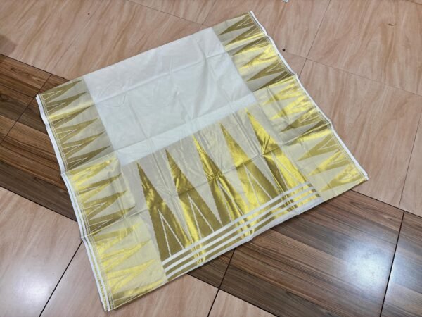 Cotton big temple weave saree - Image 4
