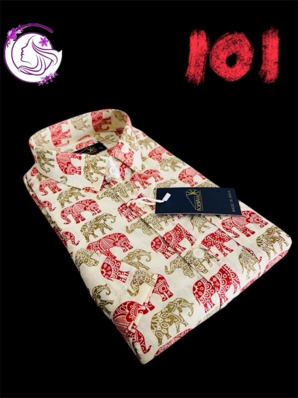 NEW ARRIVAL
Material      :  Azrakh
                       💯 cotton 
Item             :  Shirt Half sleeve - Image 5