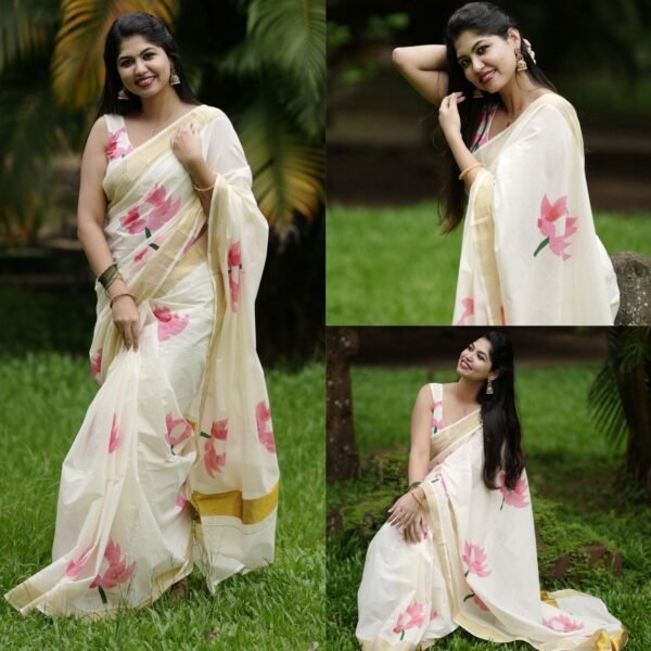lotus cotton saree - Image 2