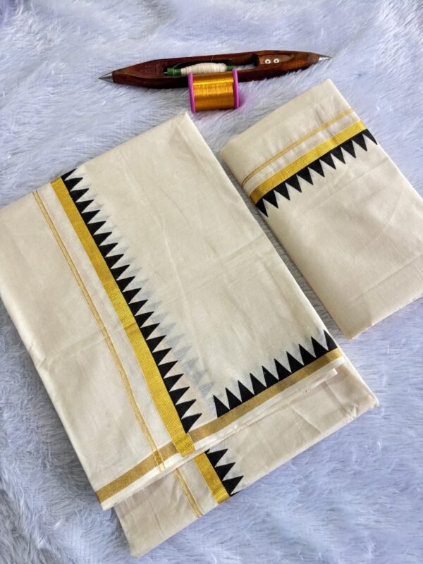 Anu Shree inspired temple set mundu 2.80 Premium quality - Image 4
