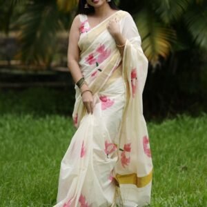 lotus cotton saree
