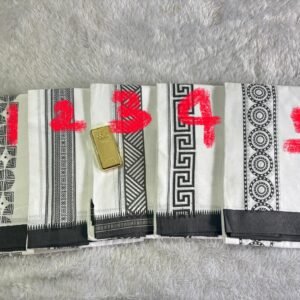 Onam collection. .Tribal printed white Khadi