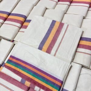 6 colour border mulloth saree (Nyla Usha inspired)