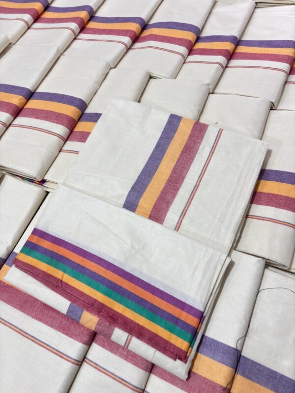 6 colour border mulloth saree (Nyla Usha inspired)