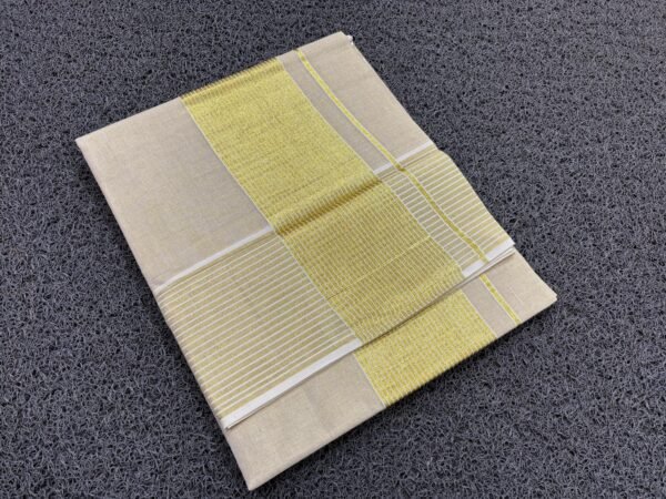 Border lines golden tissue ready to wear and normal saree - Image 3