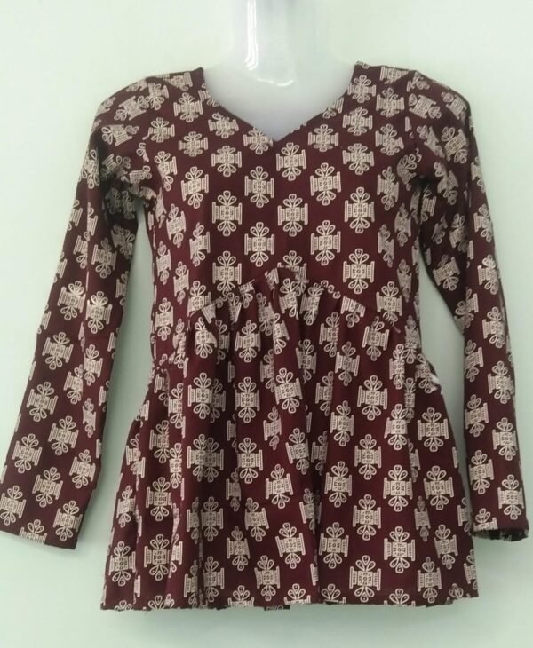 Aliya Cut Flayered Short Kurthi - Image 3