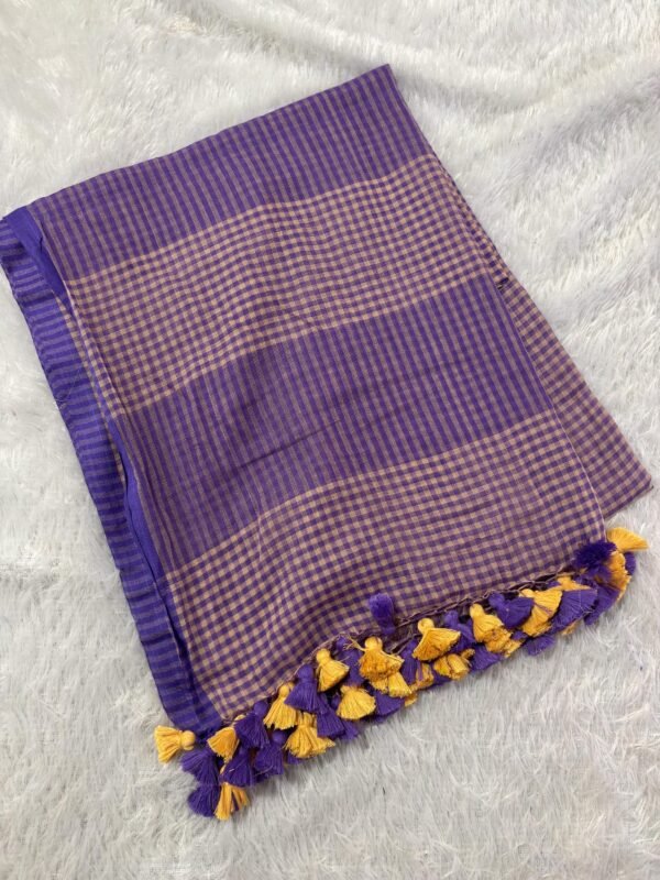 120s count mul mul colour kattam saree - Image 3
