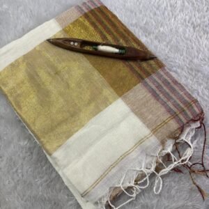 LInen big border saree