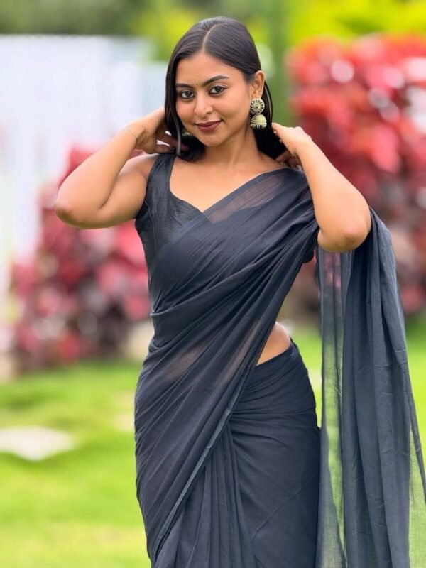 Nanayanathara Khadi Black saree - Image 2