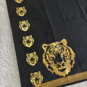 Garjanam - Black Single Dhothi/Mundu