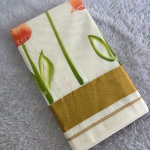 Brush Painted Cotton Saree