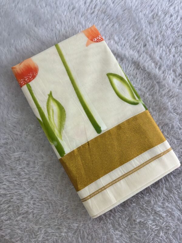 Brush Painted Cotton Saree