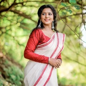 Rose Gold Tissue Saree