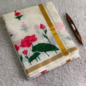 Sumangala - Small Lotus Set Saree