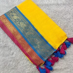 Kanchi border 120s mul cotton saree