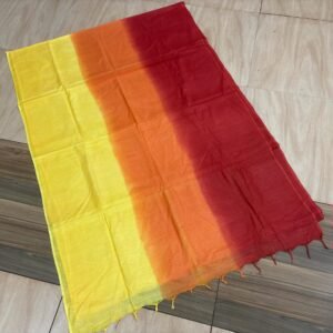 tye and dye borderless pure cotton saree