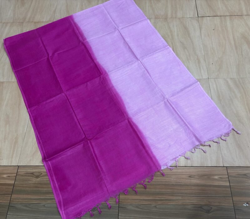 tye and dye borderless pure cotton saree - Image 4