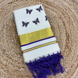 Butterfly Kerala Tissue Saree.