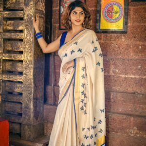 Butterfly Kerala Tissue Saree.
