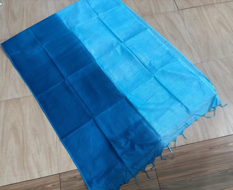 tye and dye borderless pure cotton saree - Image 2