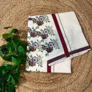 Pushpam- Floral cotton saree