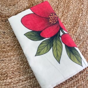 Red Blossom : Pure cotton digital printed