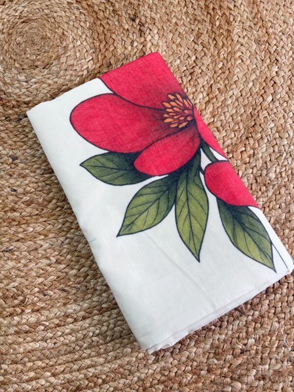 Red Blossom : Pure cotton digital printed