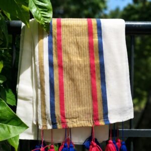 GOLDEN STRIPED MULCOTTON SAREE